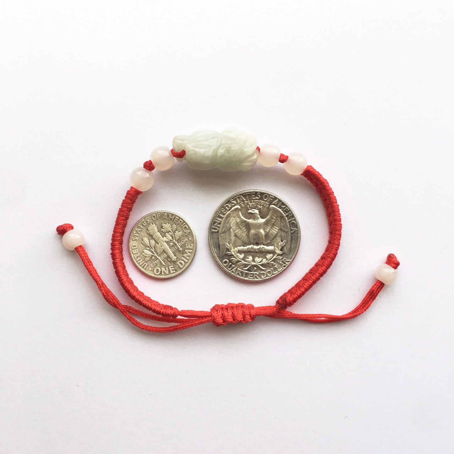 Jade dragon lucky red string woven Bracelets
