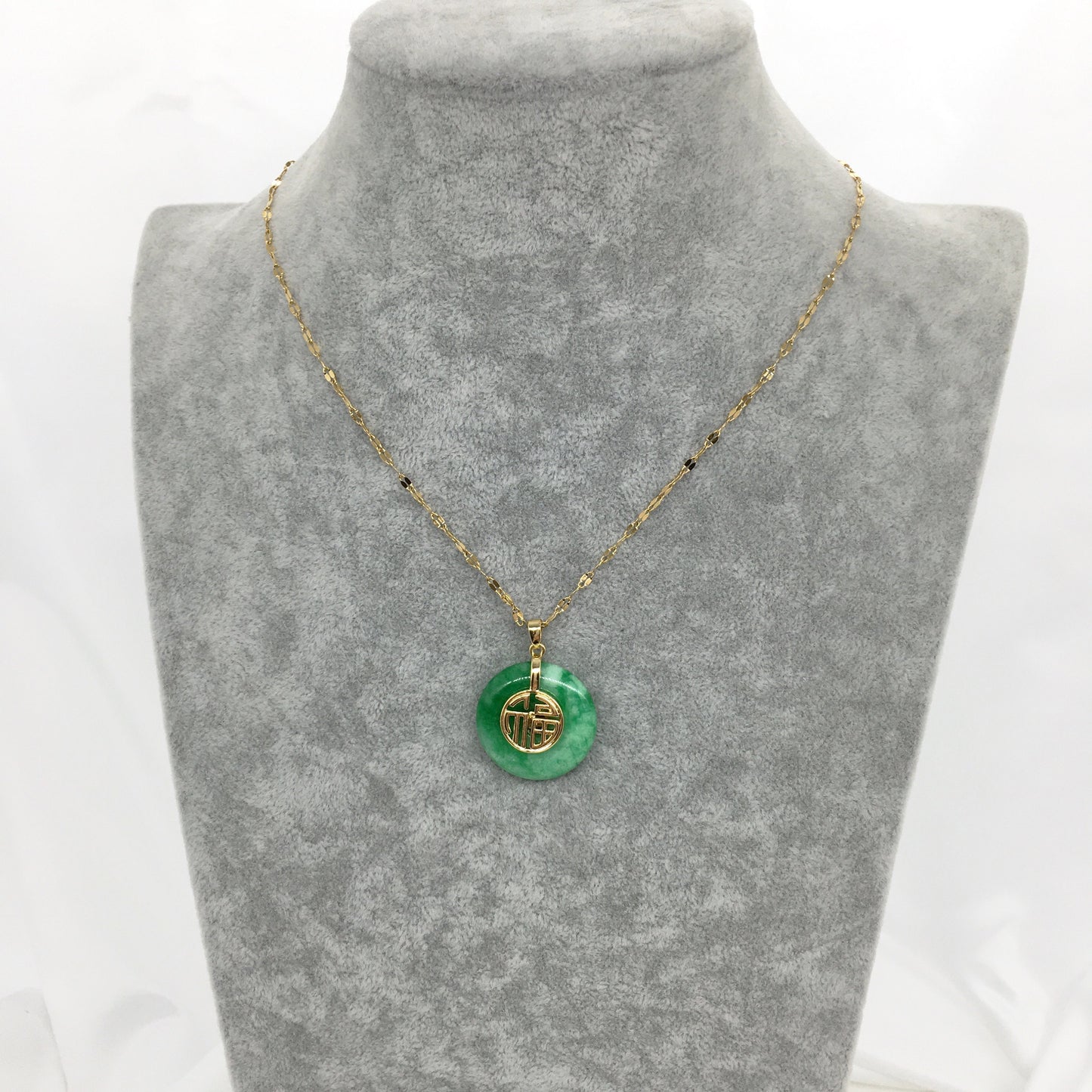Good Fortune (Fu) Circle Donuts Jade Peace Buckle Coin Jade Jewelry Jade necklace Lucky Gift