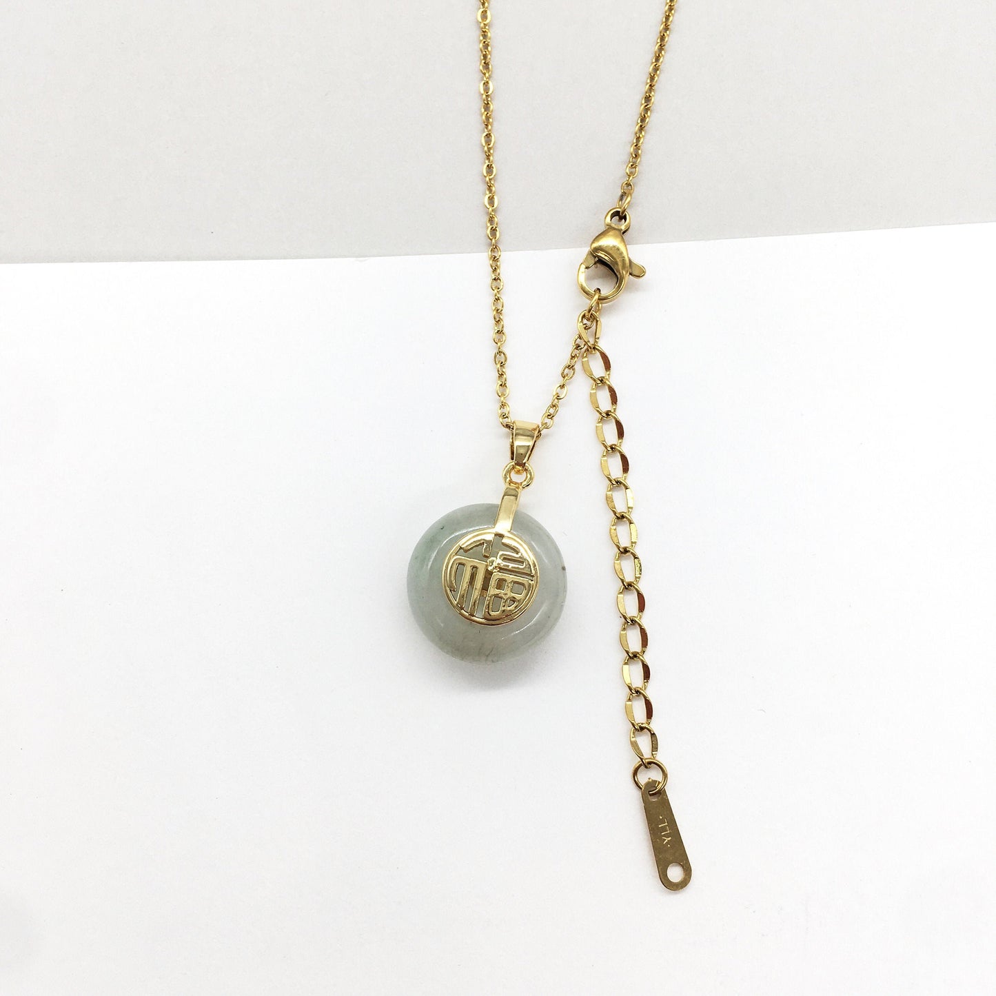 Natural Jade Good Fortune Circle Donuts Jade Peace Buckle Coin Jade Jewelry Jade necklace Lucky Gift