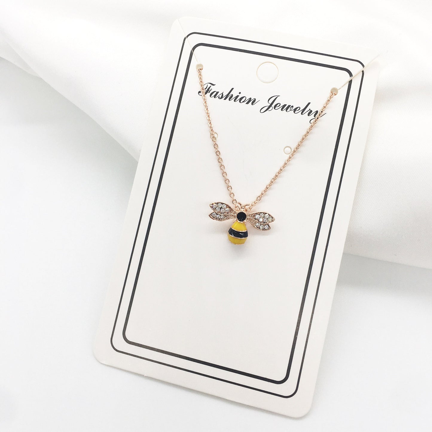 Rose gold plated Bumble Bee design Necklace for girls