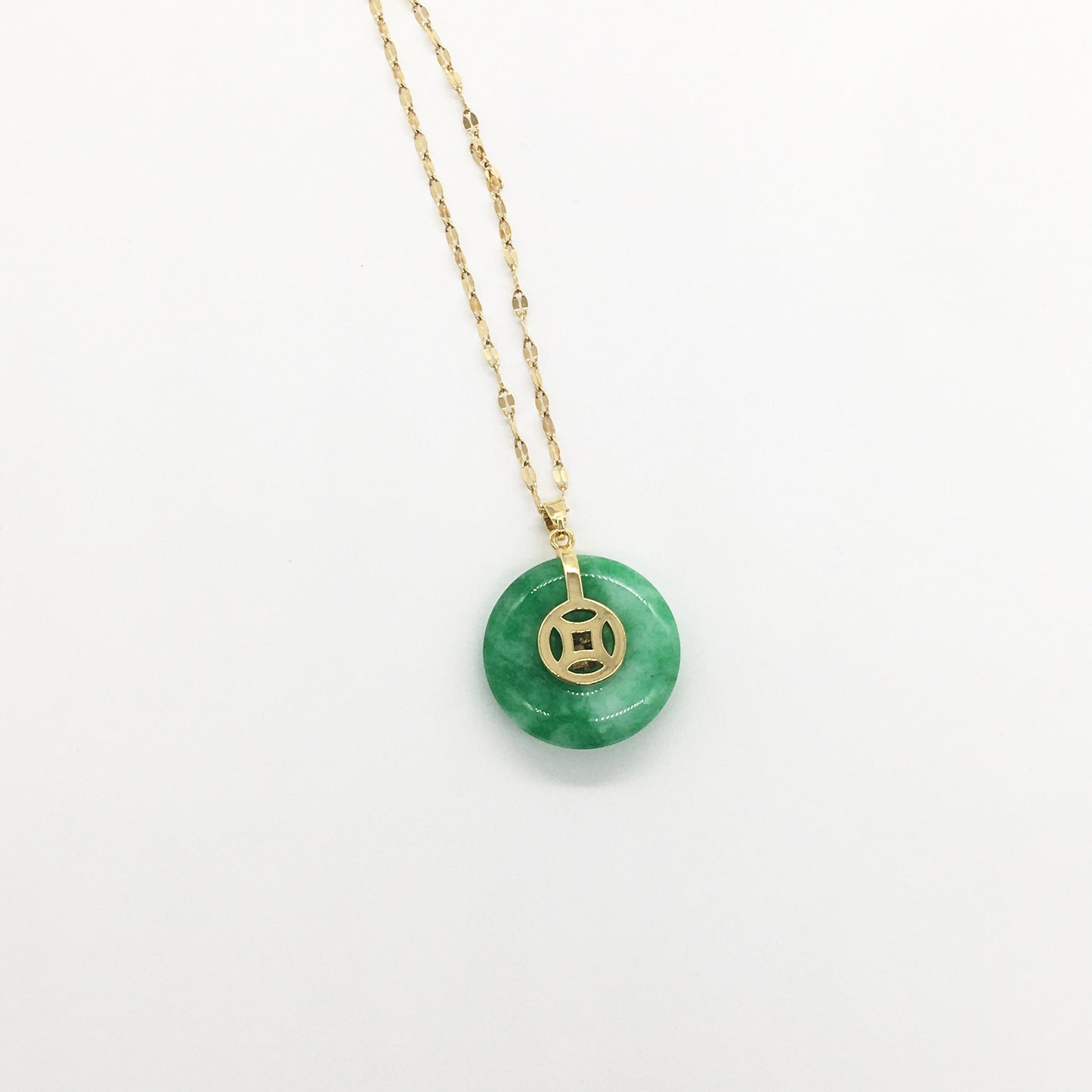 Good Fortune (Fu) Circle Donuts Jade Peace Buckle Coin Jade Jewelry Jade necklace Lucky Gift