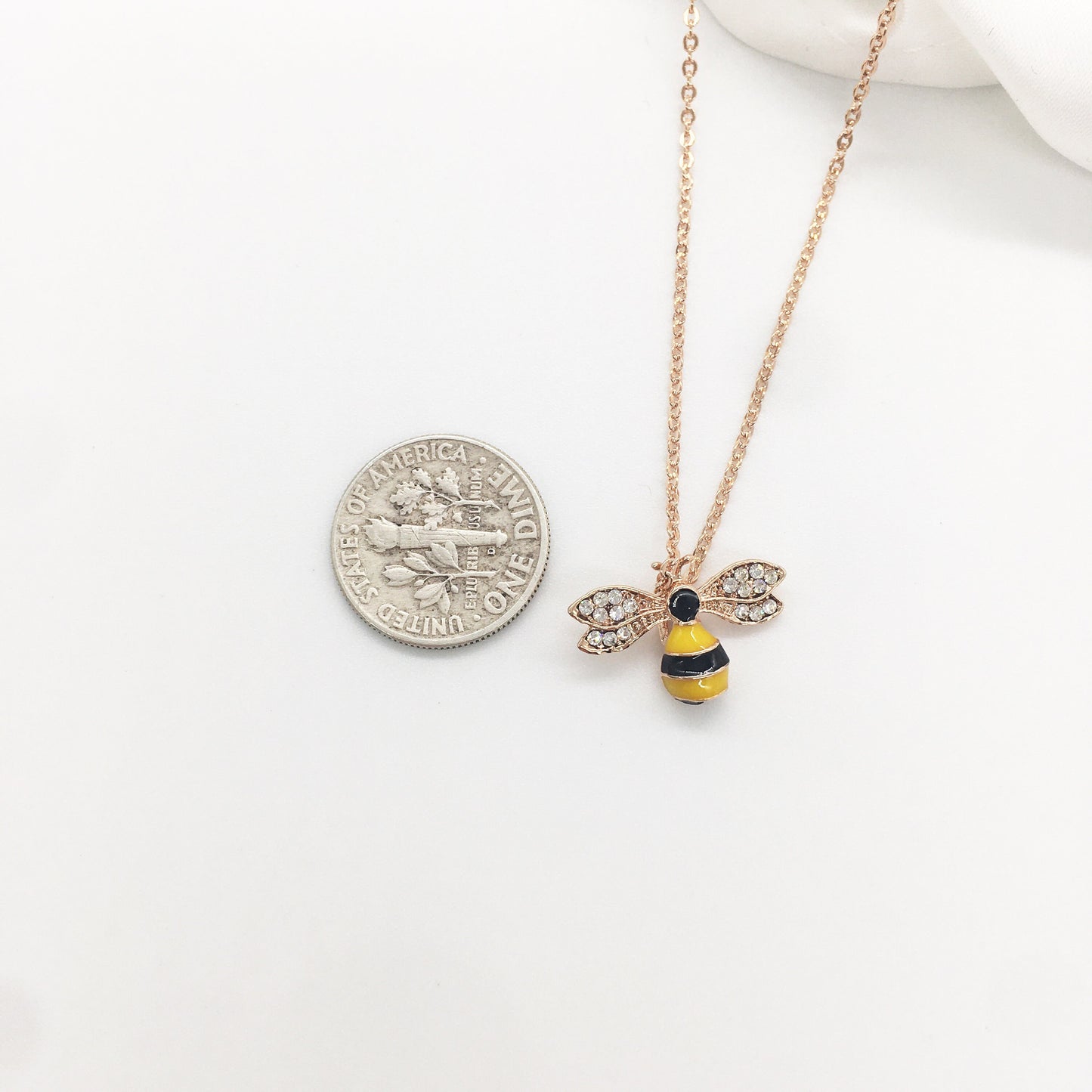 Rose gold plated Bumble Bee design Necklace for girls