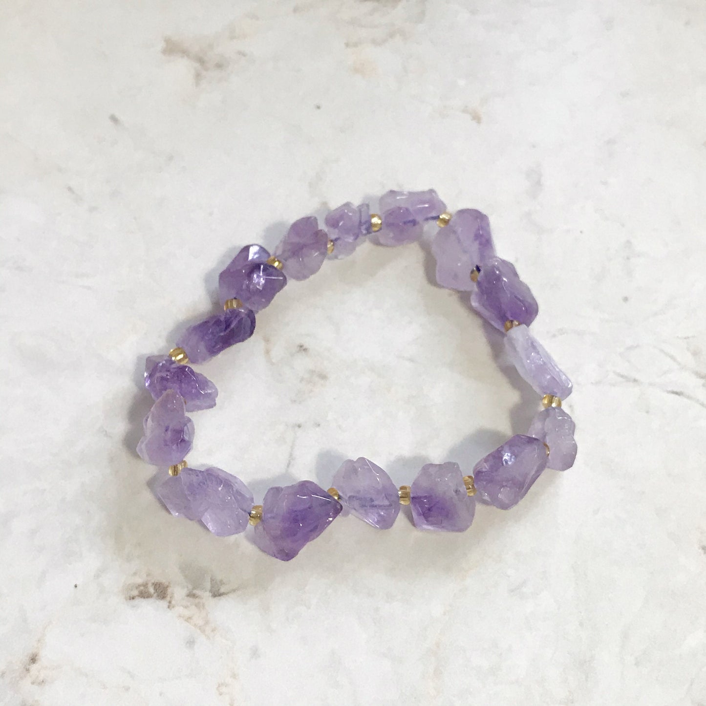 Natural Purple Amethyst Bracelet, Crystal Bracelet