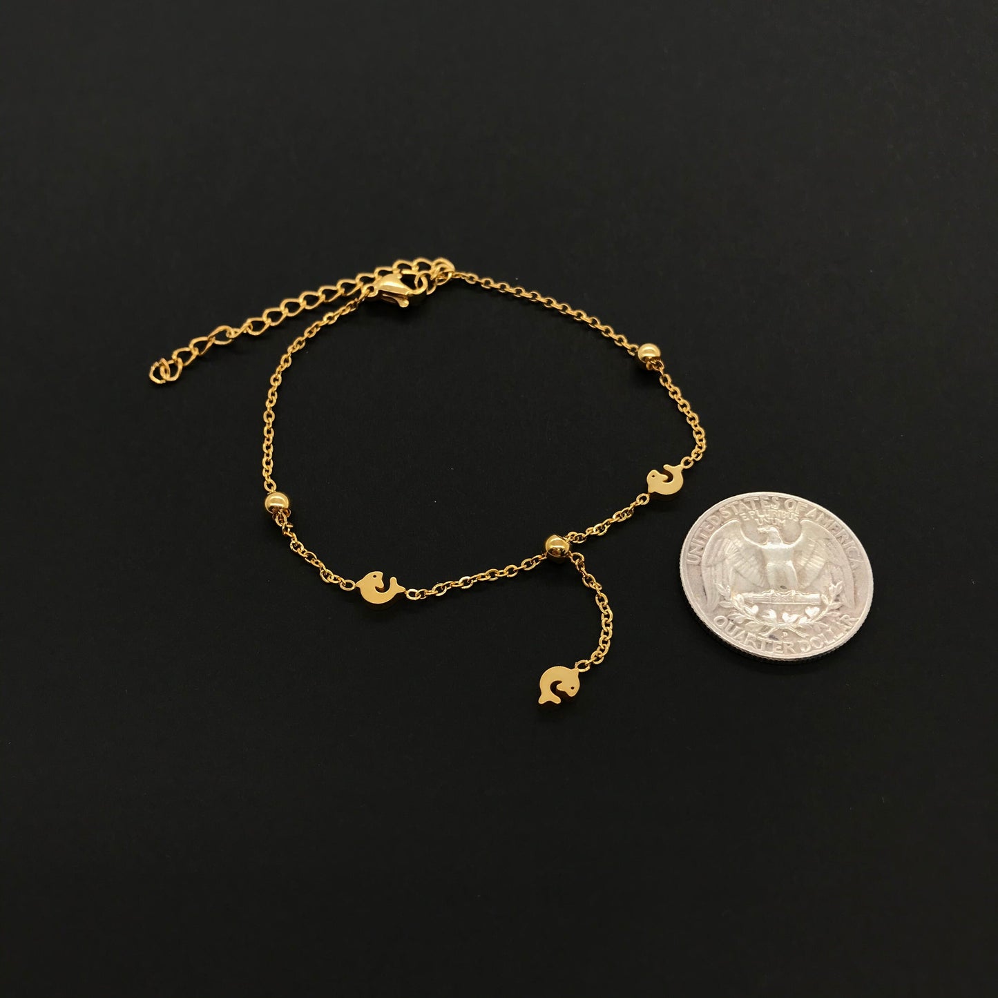 Dolphin Bracelet, 18k Gold filled Dolphin Bracelet, Dolphin jewelry