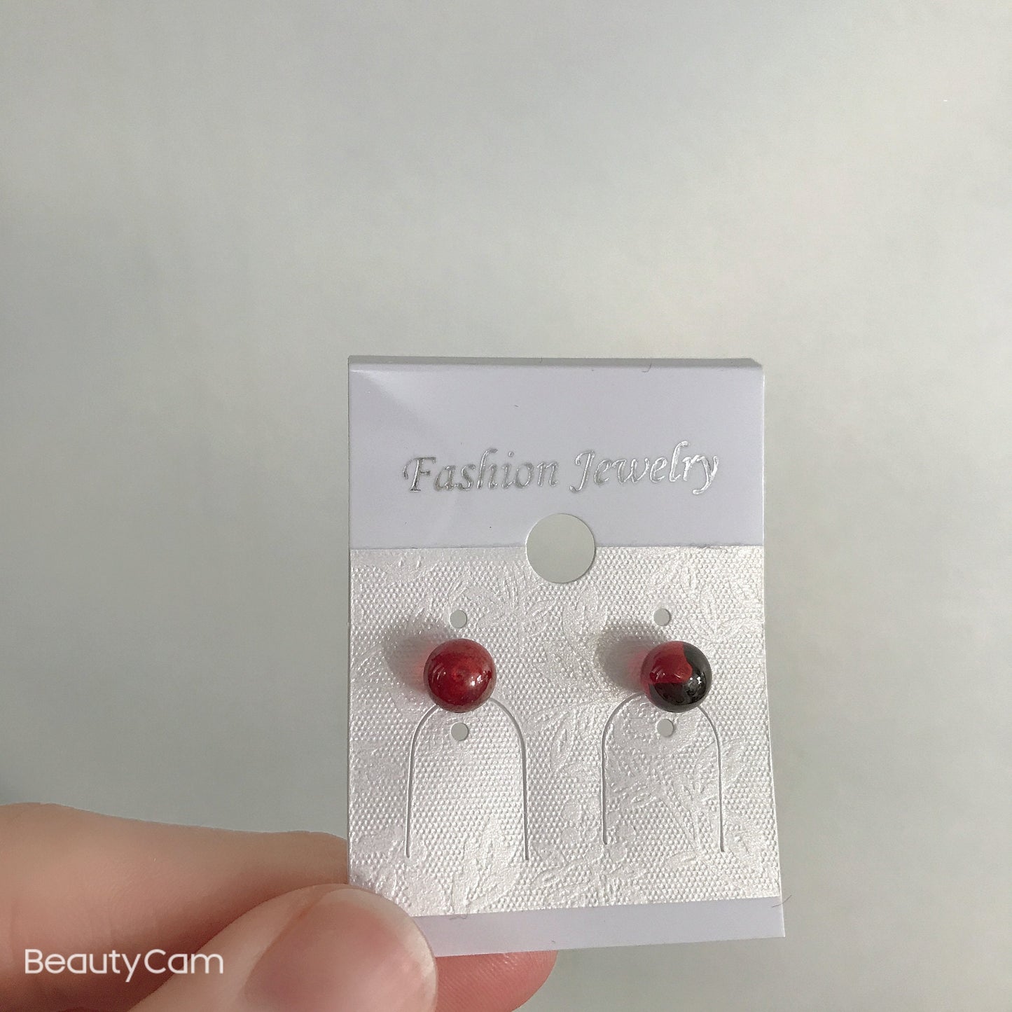 6mm Red Agate Carnelian Ball Sterling Silver Studs Earring