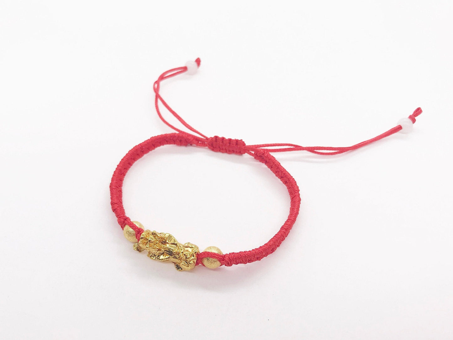 Gold plated Pi Xiu Lucky Red String woven Bracelet, Protection Adjustable Bracelet For Women Men Boys Girls Baby