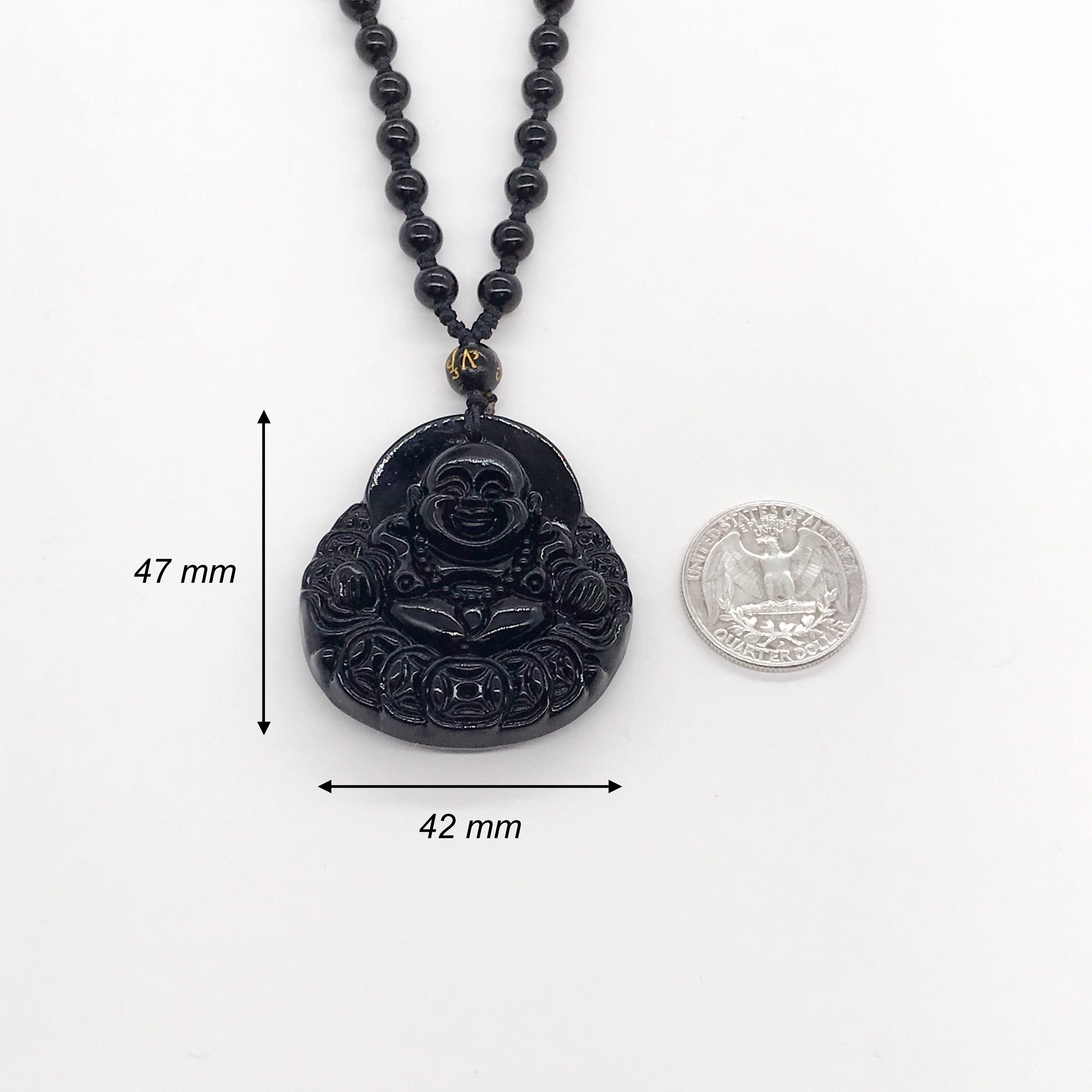 Amazon.com: ANWUYANG Obsidian Buddha Pendant Necklace, Black Buddha  Sculpture Lucky Amulet/Talisman, Women Men Pendants Transshipment Gift :  Clothing, Shoes & Jewelry