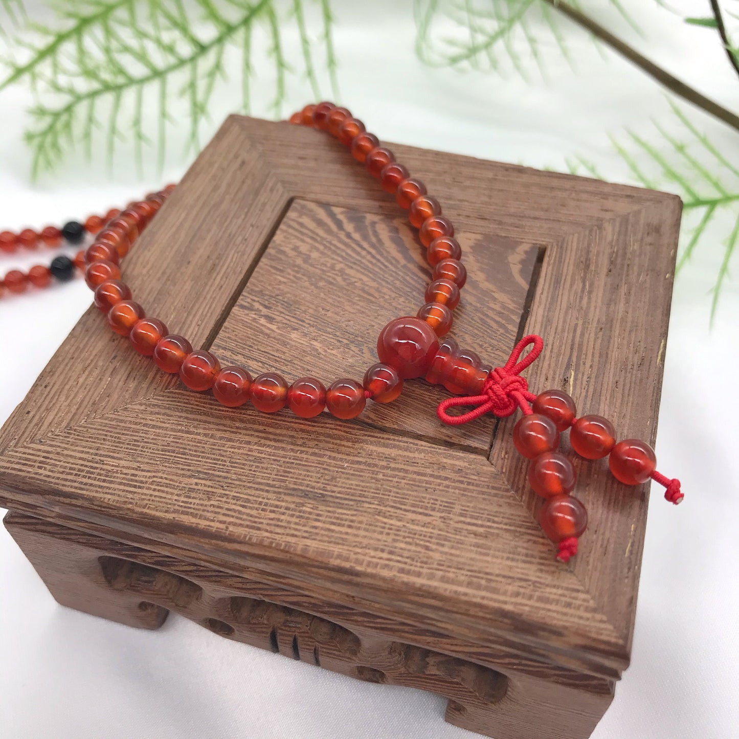 5mm Red Agate Carnelian Beaded Bracelet, Necklace