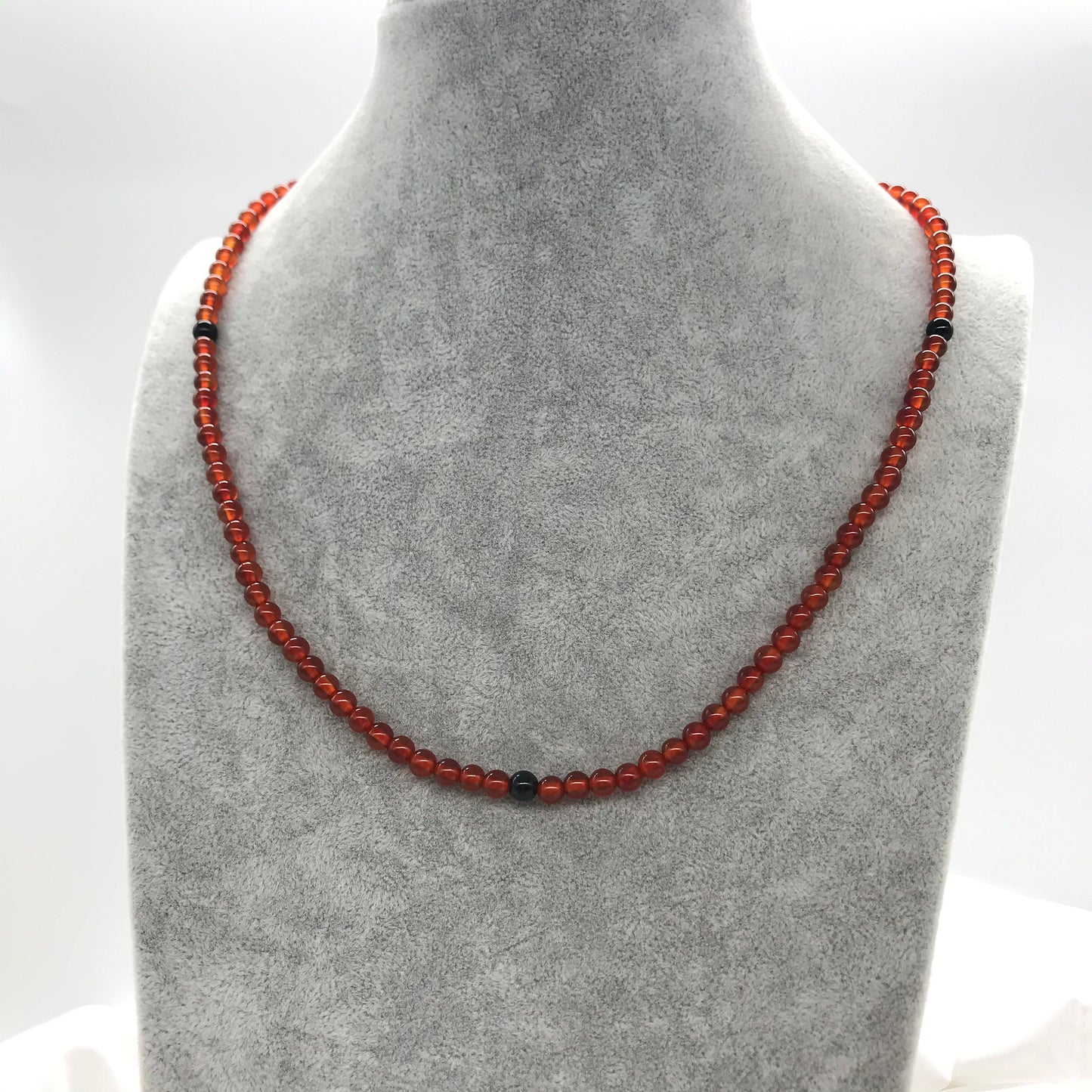 5mm Red Agate Carnelian Beaded Bracelet, Necklace