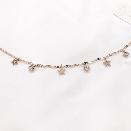 Shiny star stainless steel anklet
